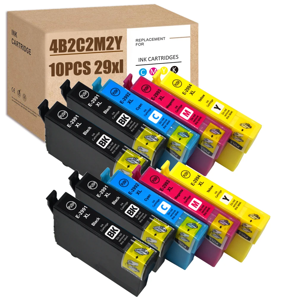 10PCS For Epson 29XL Ink Cartridges T29XL for Epson XP-245 Printer Ink XP-245 Ink XP 245 Printer Ink XP 235,XP 332,XP 355,XP 435