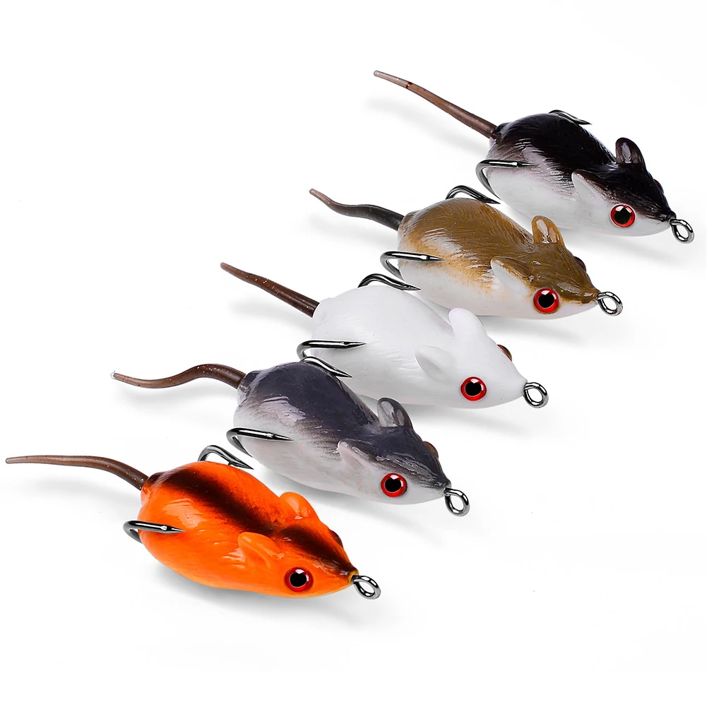 

1Pcs/lot 3D Eyes Soft Mouse Bait Fishing Lure 5cm 9.5g Floating Crankbait Artificial Bait Fishing tackle everything for fishing