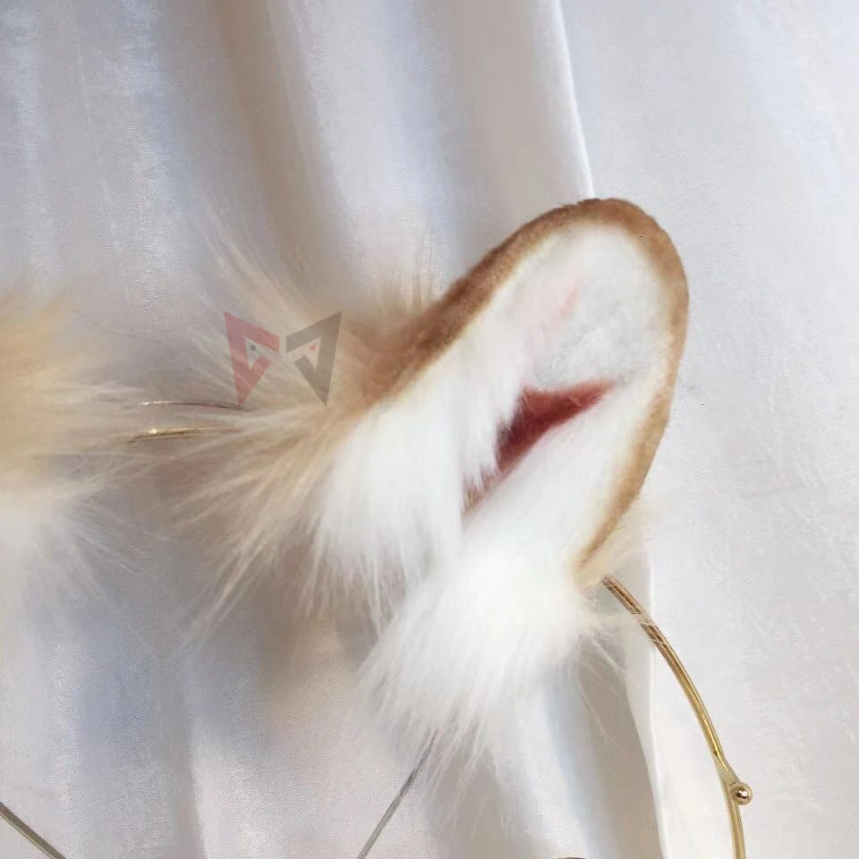 Новинка обруч для волос с складными ушками Shibadog от MMGG головной убор в стиле волка