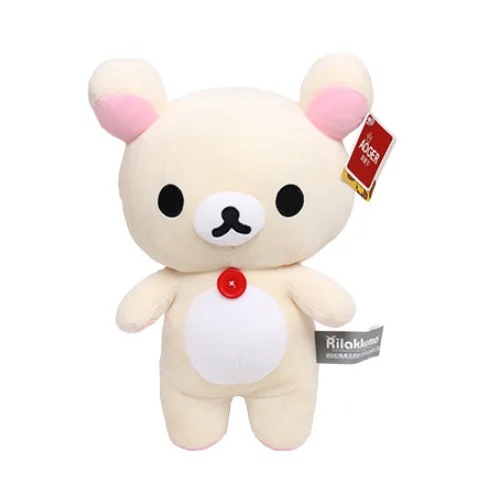 White Rilakkuma коричневый плюшевый мишка плюшевый кукольный мешок кулон милый мультфильм чучела пара игрушки украшение для подруги подарок - Цвет: White