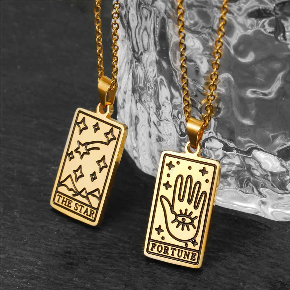 Женское Ожерелье ZHUMA с подвеской в виде карты Таро новинка 2021 нишевое