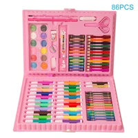 86150pcsset drawing tool kit with box painting brush art marker water color pen crayon kids gift writing supplies pens markers