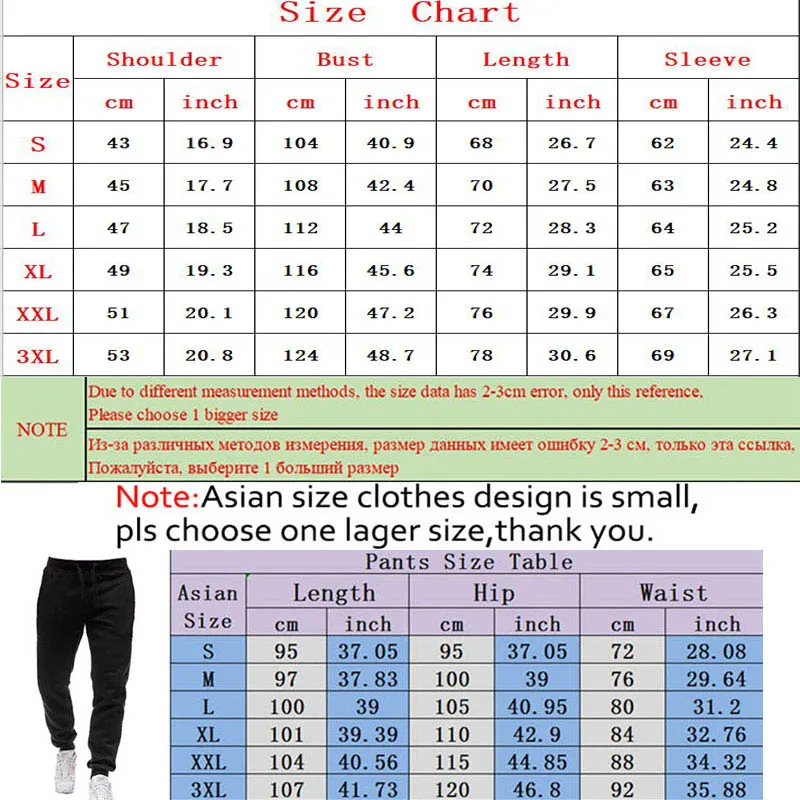 

Tracksuit Men Hoodies + Pants Two Piece Set Mens Sportswear Sweatshirts Men Clothing With Print S-3XL