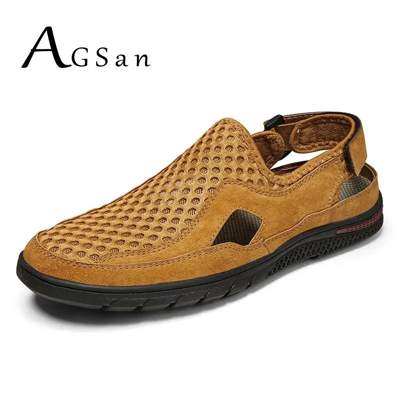 

Summer Casual Shoes for Men Breathable Genuine Leather Sneakers Comfortable Loafers Slip On Flats Driving Shoes Yellow Footwear