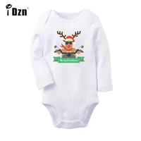 funny santa claus riding a motorcycle the gingerbread man printed newborn baby outfits long sleeve jumpsuit 100 cotton