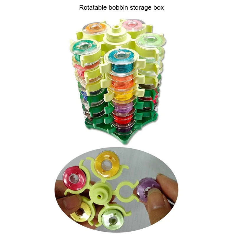 

Spindle Box Rotating Bobbin Collection Box Reel Bobbin Collector Detachable Sewing Bobbin Sewing Thread Bobbin Organizer