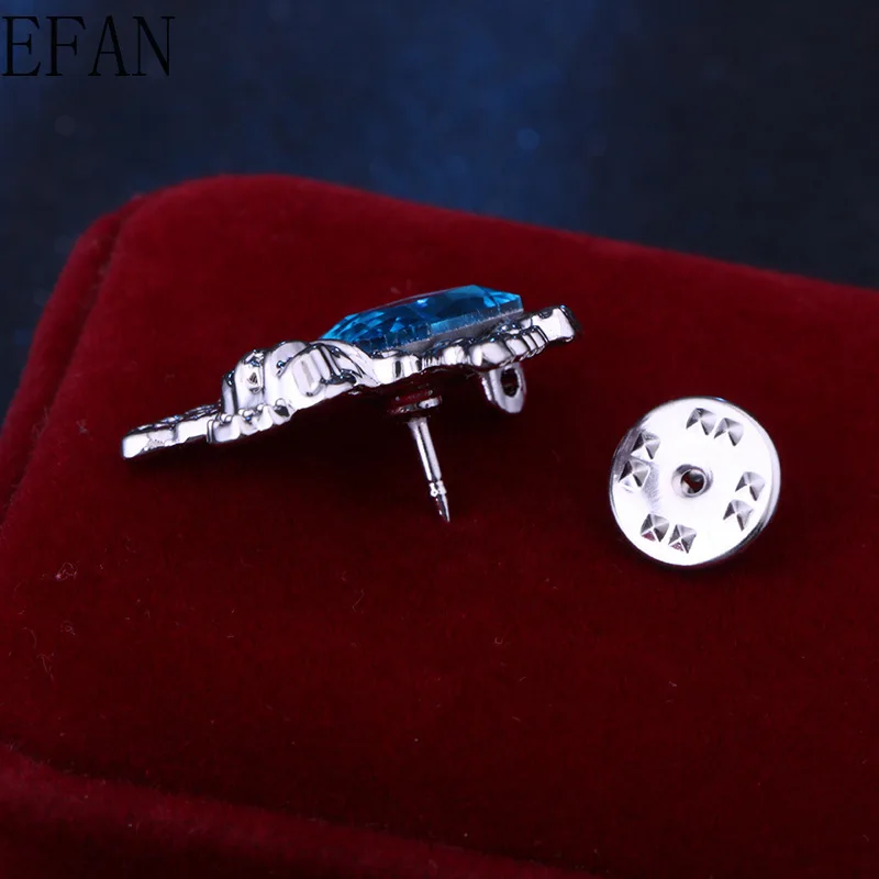 Мужской винтажный значок с двойным орлом брошь со стразами в стиле ретро