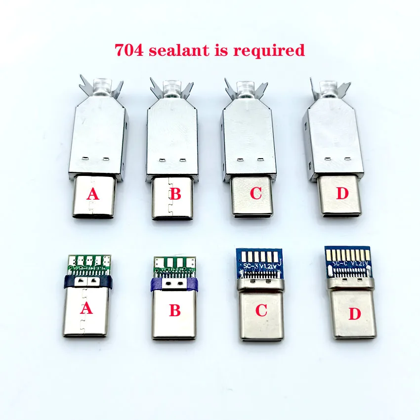 3 комплекта USB 1 type C 2 0 Мужской Разъем для зарядки сварочный Тип USB-C адаптер 3/4 в 3A/5A