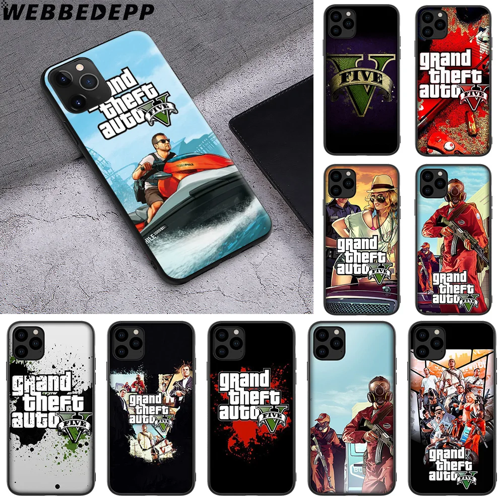 WEBBEDEPP Grand Theft Auto GTA силиконовый мягкий чехол для iPhone 12 Mini 11 Pro XS MAX XR X 8 7 6 6s 5 5s