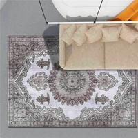 european style rug retro gray geometric pattern ethnic style carpet living room bedroom bed blanket kitchen bathroom floor mat