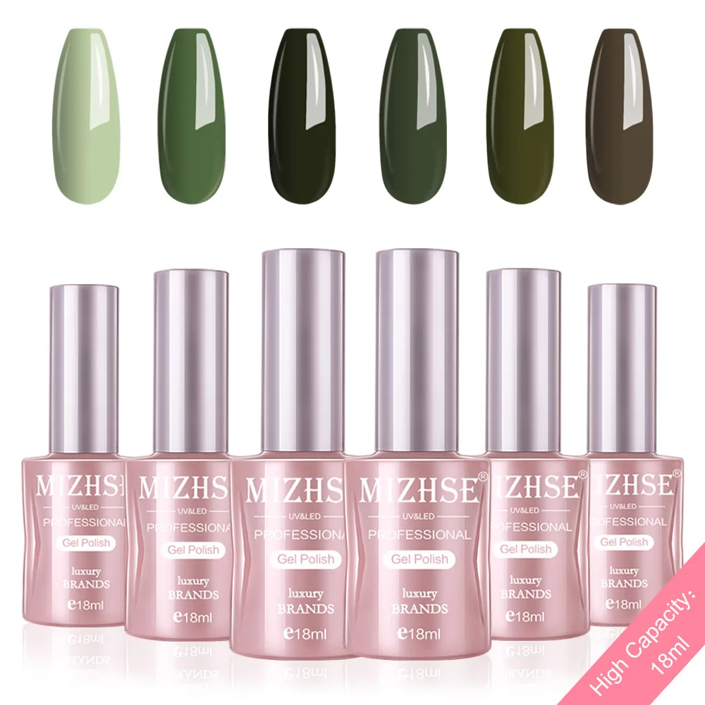 P20 MIZHSE Гель-лак для ногтей Esmalte Permanente Гель-лак набор для маникюра 18 мл Высокая емкость бутылки с подарочной коробкой 6 шт. в комплекте - Цвет: P20