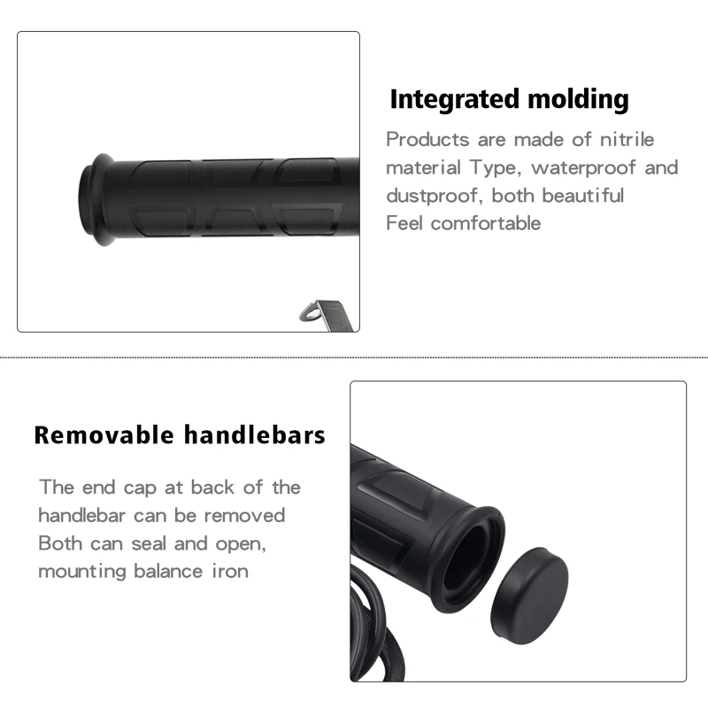 

Motorcycle Grips Adjustable Three-Speed Temperature Control Independent Switch Electric Heated Molded Hand Warmers