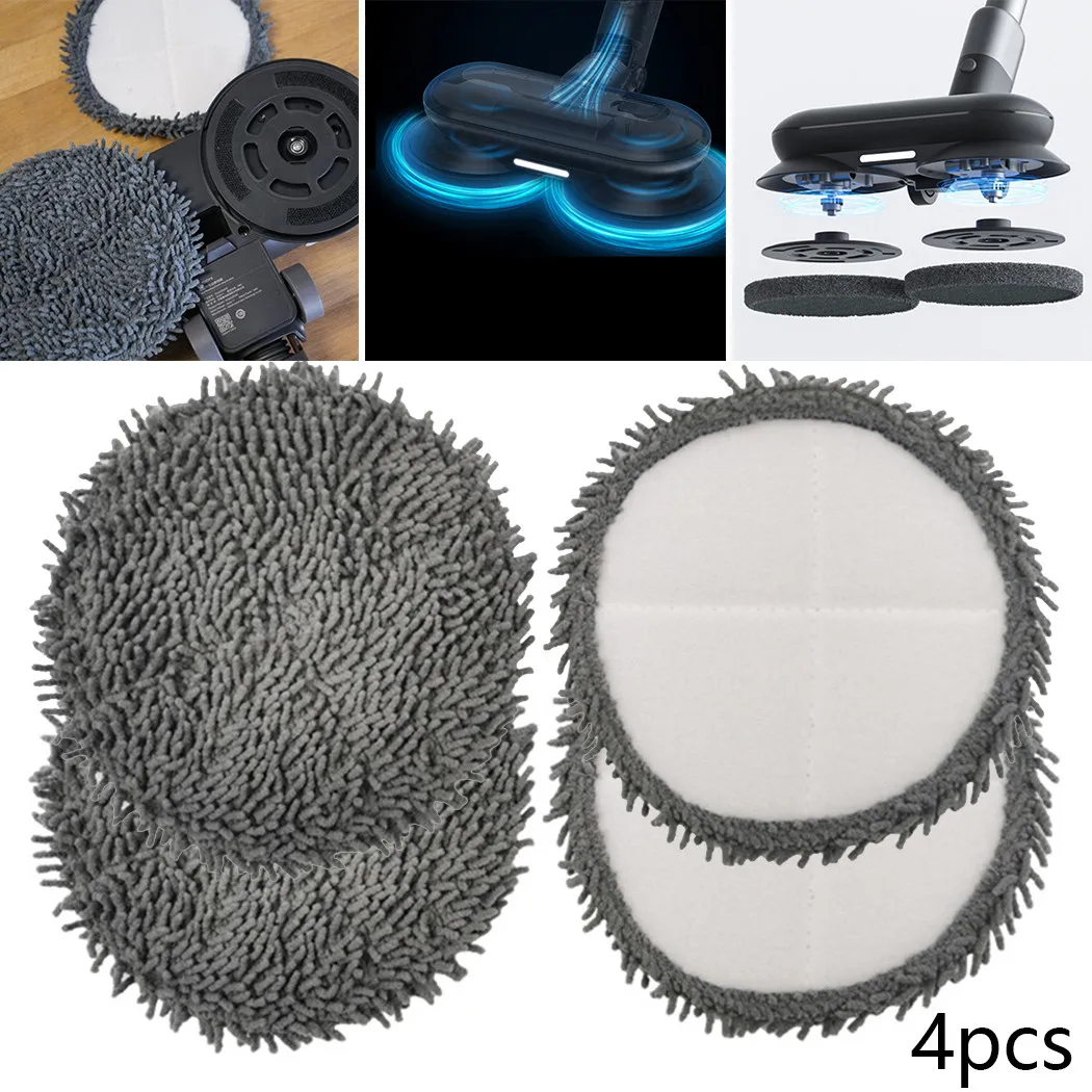 

4X Cleaning Mop Cloth For Wireless Handheld Vacuum Cleaner Washable At 60 C For NEX2 Plus Household Cleaning Tools