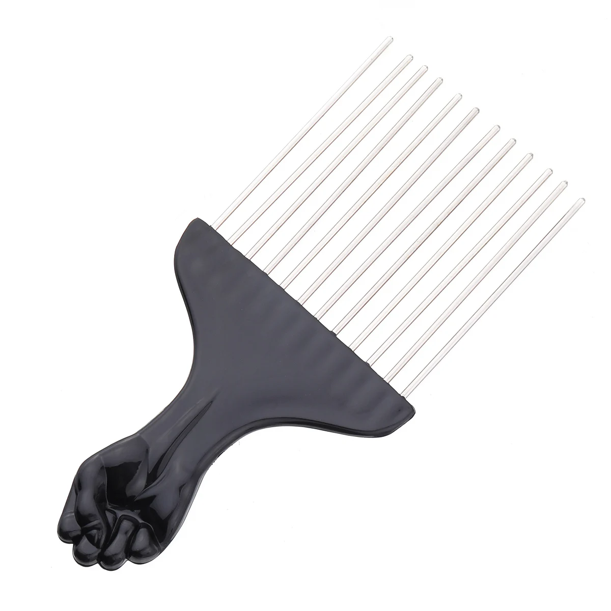 Щетка Парикмахерская с широкими зубцами металлическая афро-расческа вставка для