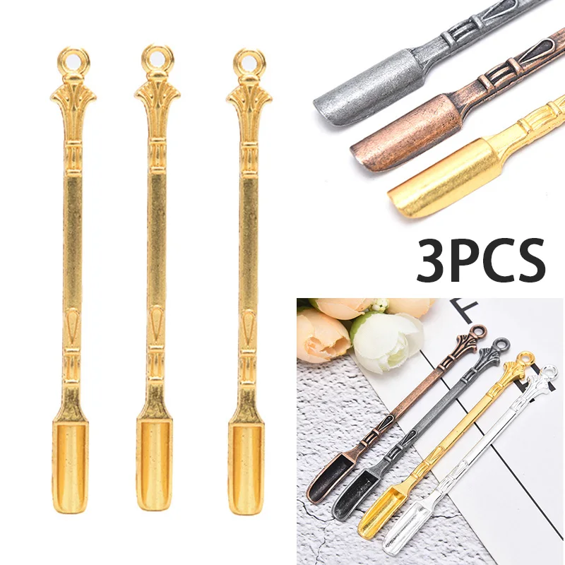 80mm 3pcs/set Mini Alloy Spoon Medicine Bottle Use Sniffer Snorter Snuff Powder Tobacco Micro-tuning Shovel Smoking Accessories | Дом и сад