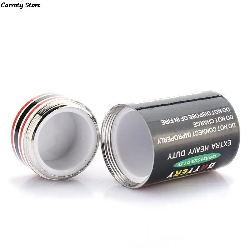 1PCS Creative Hidden Money Coins Container Case Battery Secret Stash Diversion Safe Pill Box 4.5*2.4cm