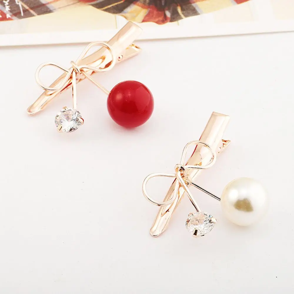 Женская заколка для волос с цирконием заколки-Вишенки бантом мини заколки