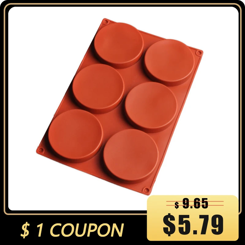 3/6 отверстия большой круглый диск конфеты силиконовые формы с постепенным