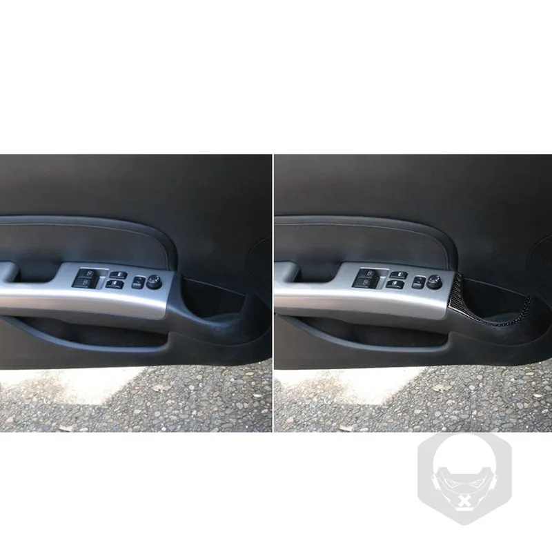 Углеродного волокна двери автомобиля Панель подстаканник рамка накладка