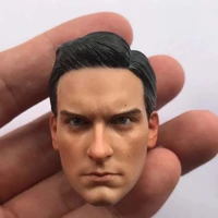 in stock 16 scale spider tobey maguire male actor head cavred sculpture model for 12 action figure man body