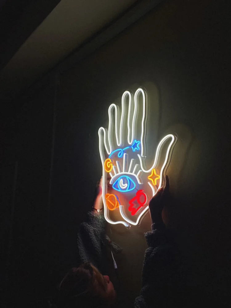 Spiritual Hand Custom Neon Sign LED Neon Sign Led Night Lamp Wall Art Decor Room Decor Spiritual Neon Sign Light enlarge