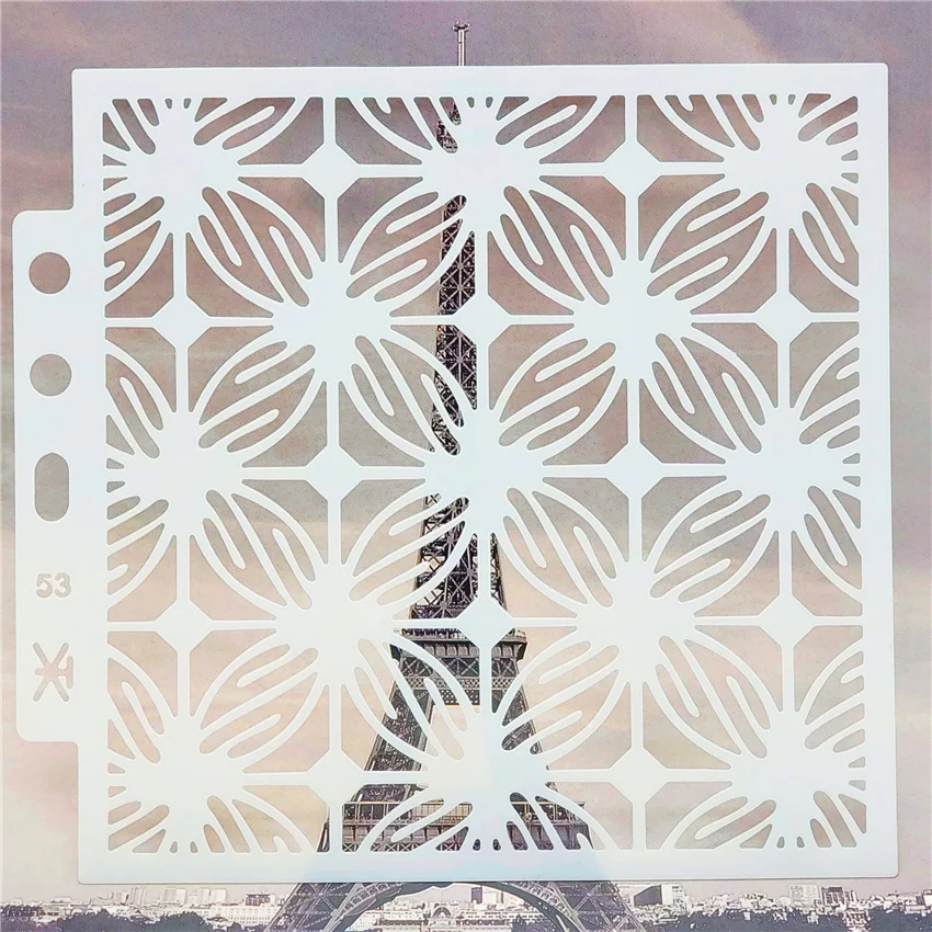 Трафареты для скрапбукинга в виде звезд 13x14 см Пластиковая форма с распылителем