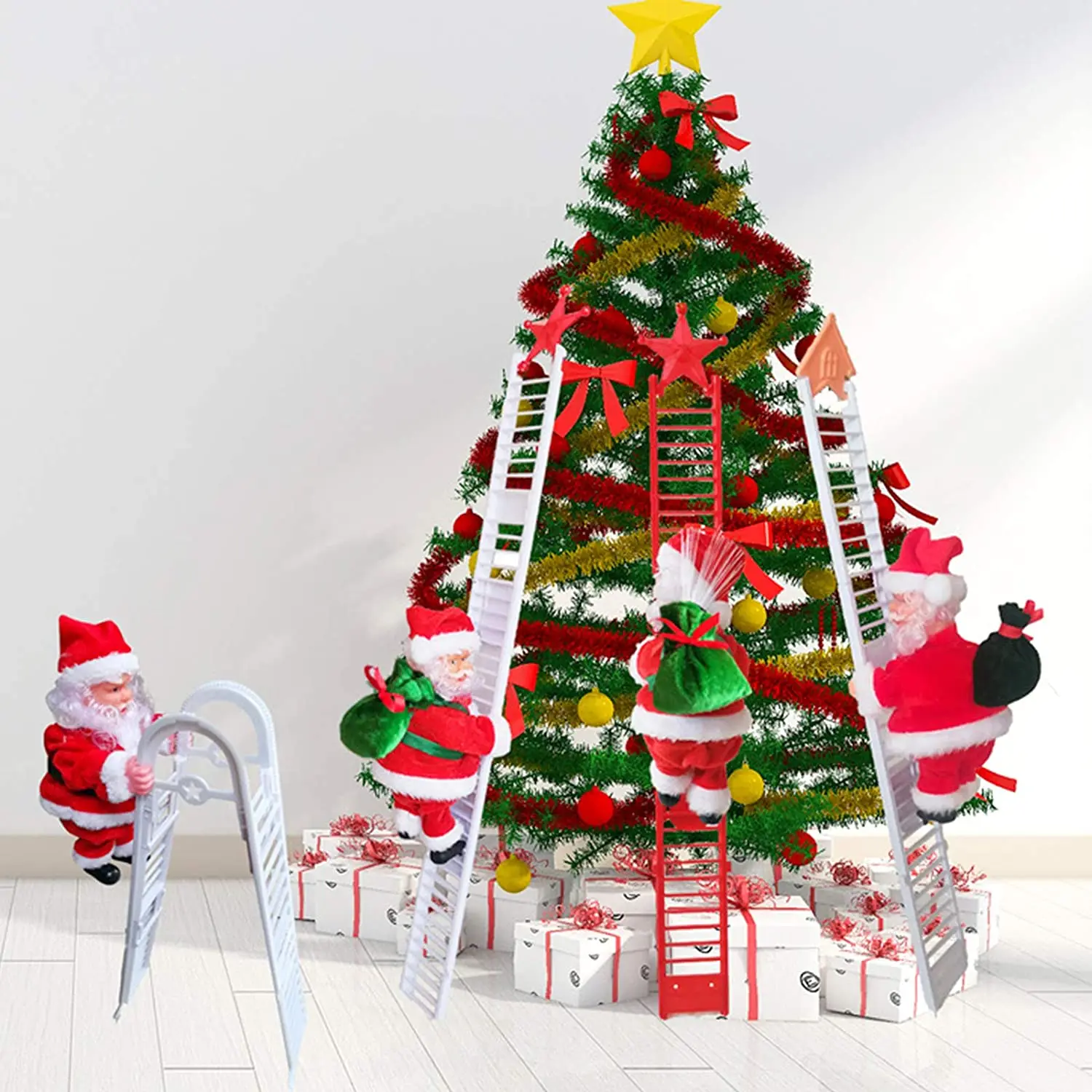 Electric Christmas 2022 2022 Music Christmas Santa Claus Toy Electric Climb Ladder Christmas Tree  Hanging Ornament For Children New Year Gift Navideños - Buy At The Price Of  $12.52 In Aliexpress.com | Imall.com