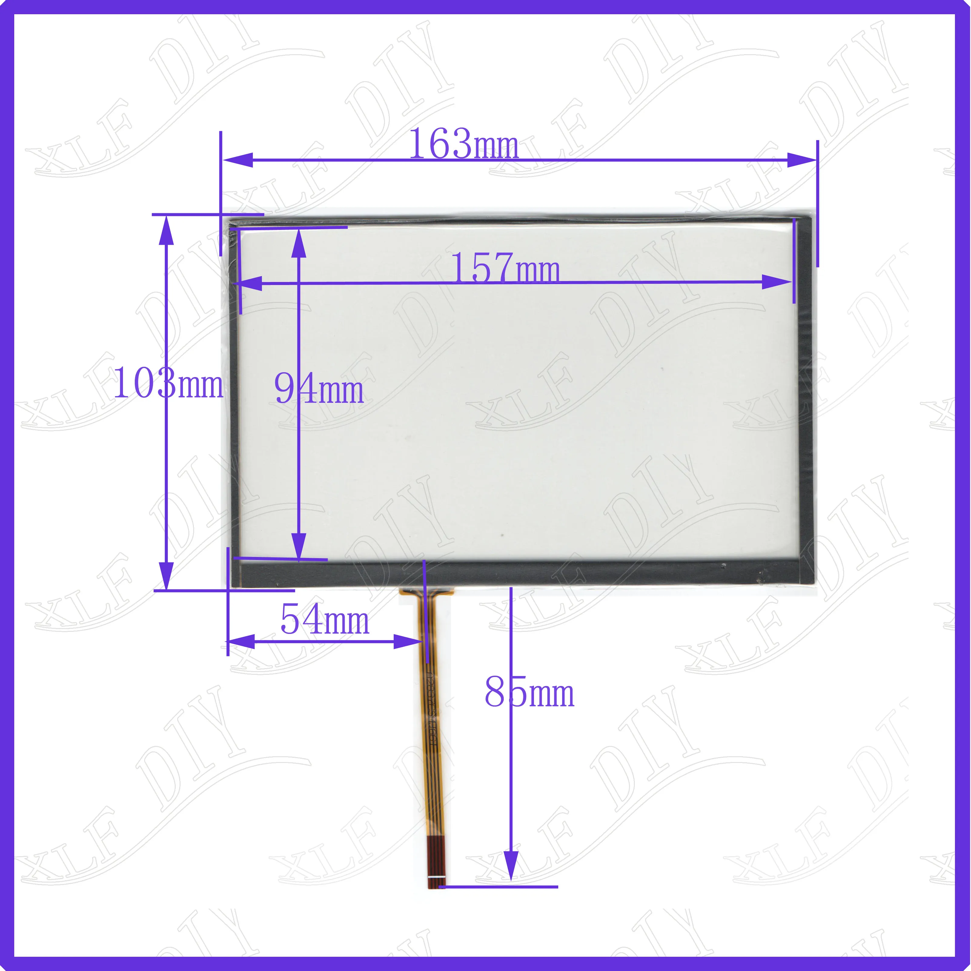 

wholesale AI 2837 163*103mm 7inch 4lines resistance screen 163mm*103mm for GPS CAR this is compatible for Car Rideo