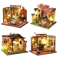 diy dollhouse kit mini house miniature building model room box wooden doll house with furniture toys for children birthday gift