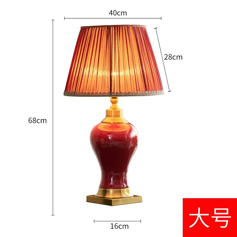 

Long Three Full Copper Continuous System Study Decoration Desk Lamp Manual Ceramics European A Living Room Bedroom Bedside Will
