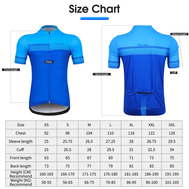 

WEST BIKING Summer Cycling Jersey Short Sleeve Casual Men's Sport Top Quick Dry MTB Road Bike Team Uniform Bicycle Wear Clothing