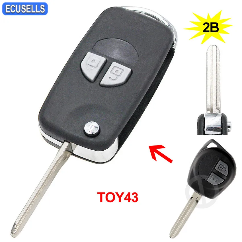 Складной чехол для дистанционного ключа с двумя кнопками Suzuki Grand Vitara Swift Ignis SX4 Liana