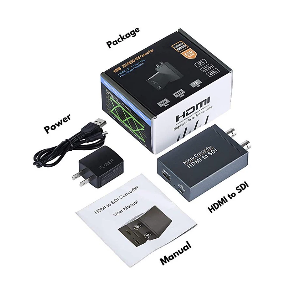 Преобразователь HDMI-совместимый с SDI-преобразователем HDMI SDI Scaler 3G/телефон