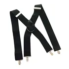 50 мм Широкие мужские подтяжки X-Back X-формы для тяжелых брюк подтяжки с зажимами для джентльменских брюк подтяжки для брюк