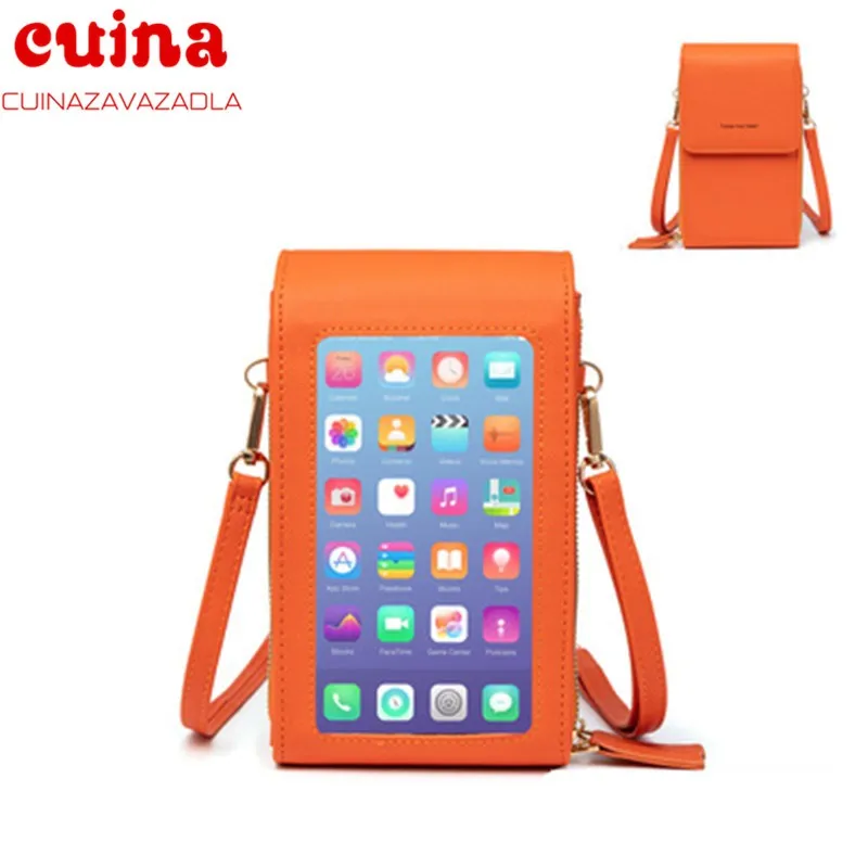 

Touchable Cell Phone Shoulder Bags Women Multi-functional Pocket Mini Crossbody Bag Card Purse Ladies Small Female Messenger Bag