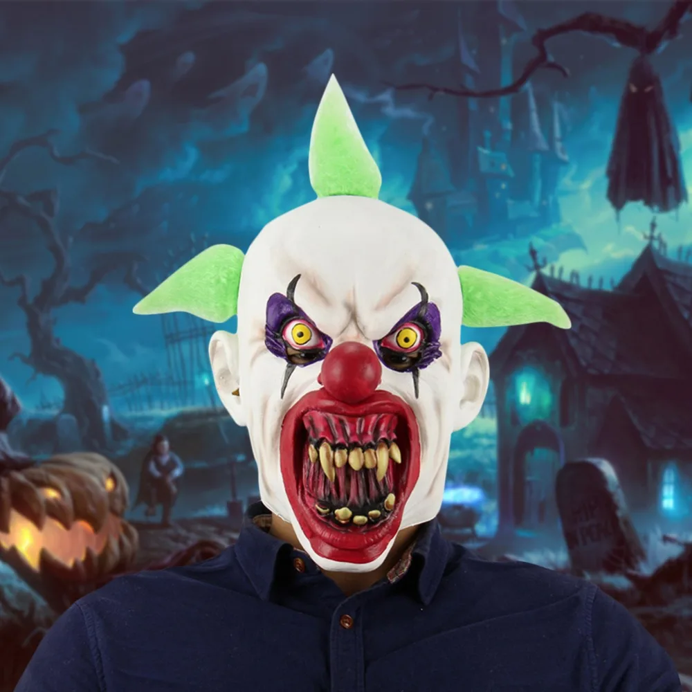Взрослые Вечерние Маски латексный клоун для косплея страшные маски Маскарад
