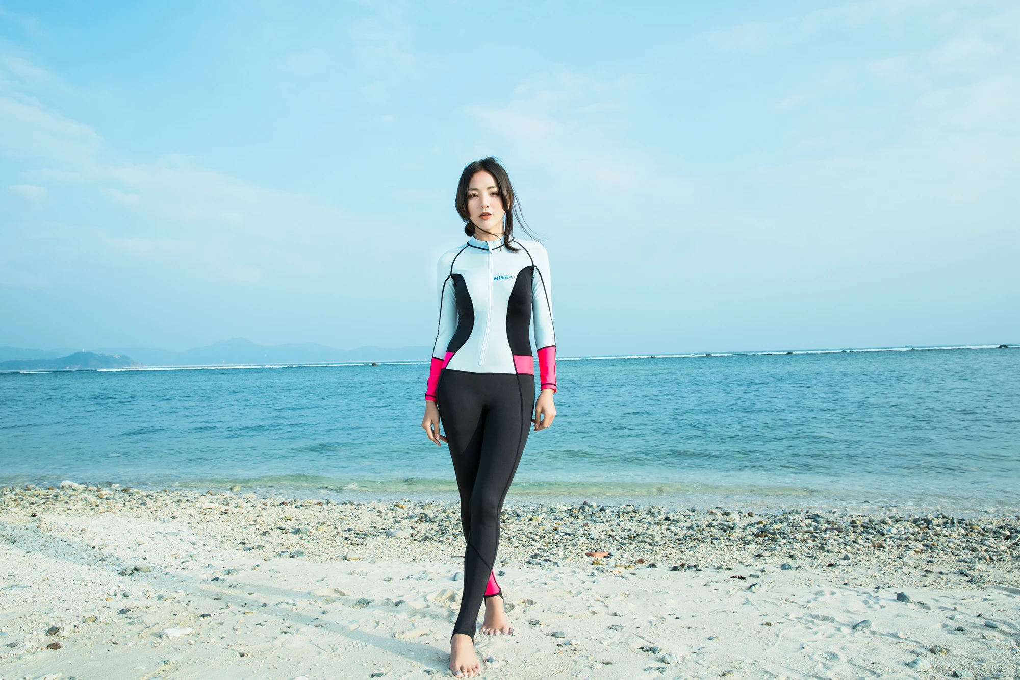 Hisea 0 5 мм без капюшона с длинными рукавами рашгарды женские купальные костюмы