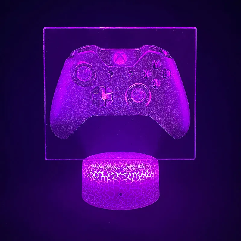 Светодиодная лампа с 3d-изображением светильник для геймпада Xbox будильника