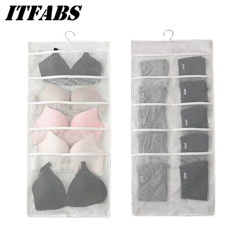 Женская сумка для хранения одежды бюстгальтеров носков подвесная однотонный