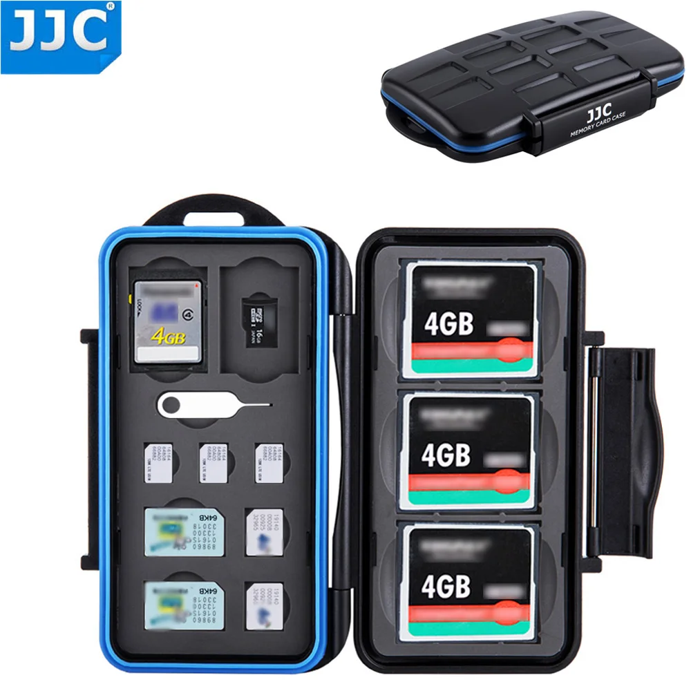 Водонепроницаемый чехол JJC для камеры футляр карт памяти SDHC SDXC MSD XQD SIM CF Micro SD Nano