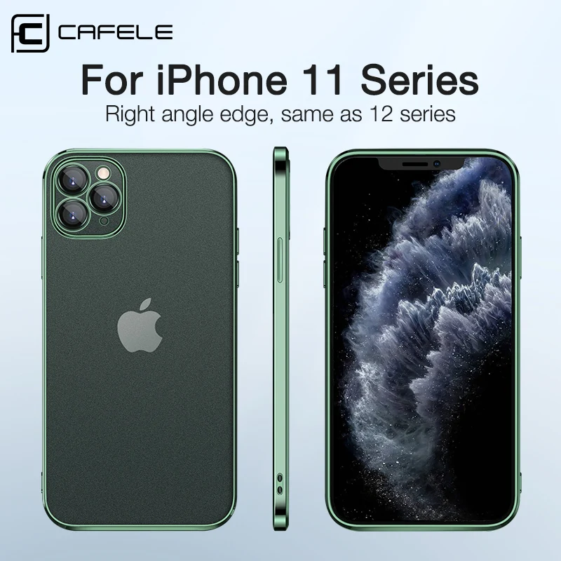 Cafele Lens Full Cover Case For iPhone 12 11 13  Pro Max Luxury Soft Silicone Cases For iPhone 12 Mini Matte Non-Slip Back Cover