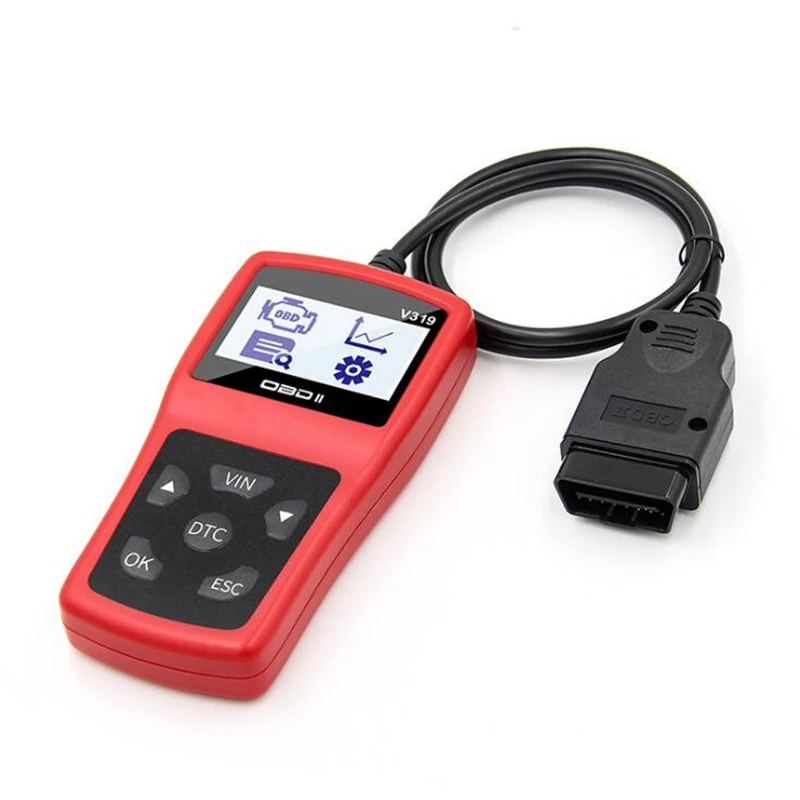 Бесплатная доставка Высокоточный считыватель кодов V319 OBD многоязычный Eobd