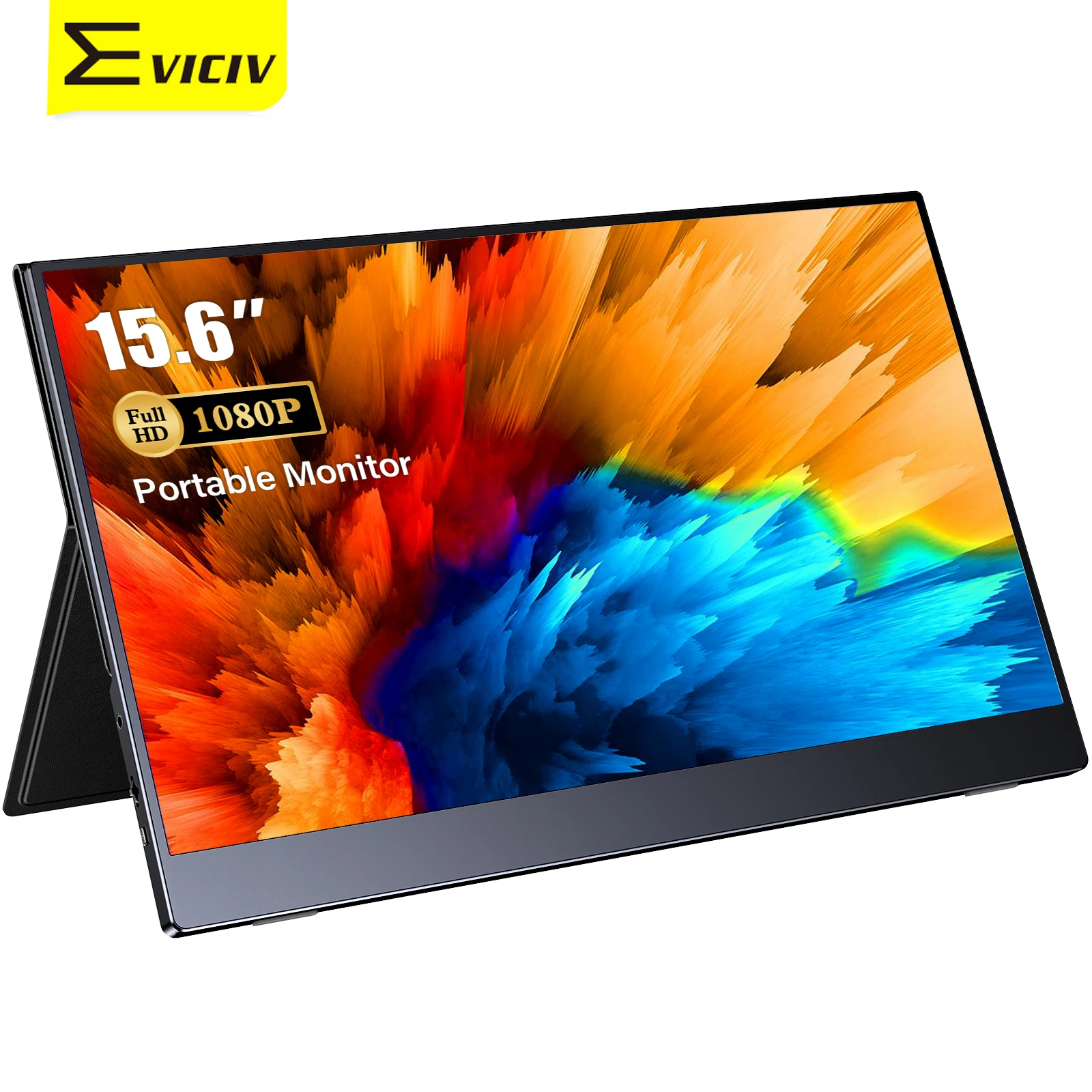 

Eviciv 15.6 Portable Monitor 1080P Full HD USB Type C IPS Screen For Huawei P40 Xiaomi Phone Desktop Mode Laptop Second Display