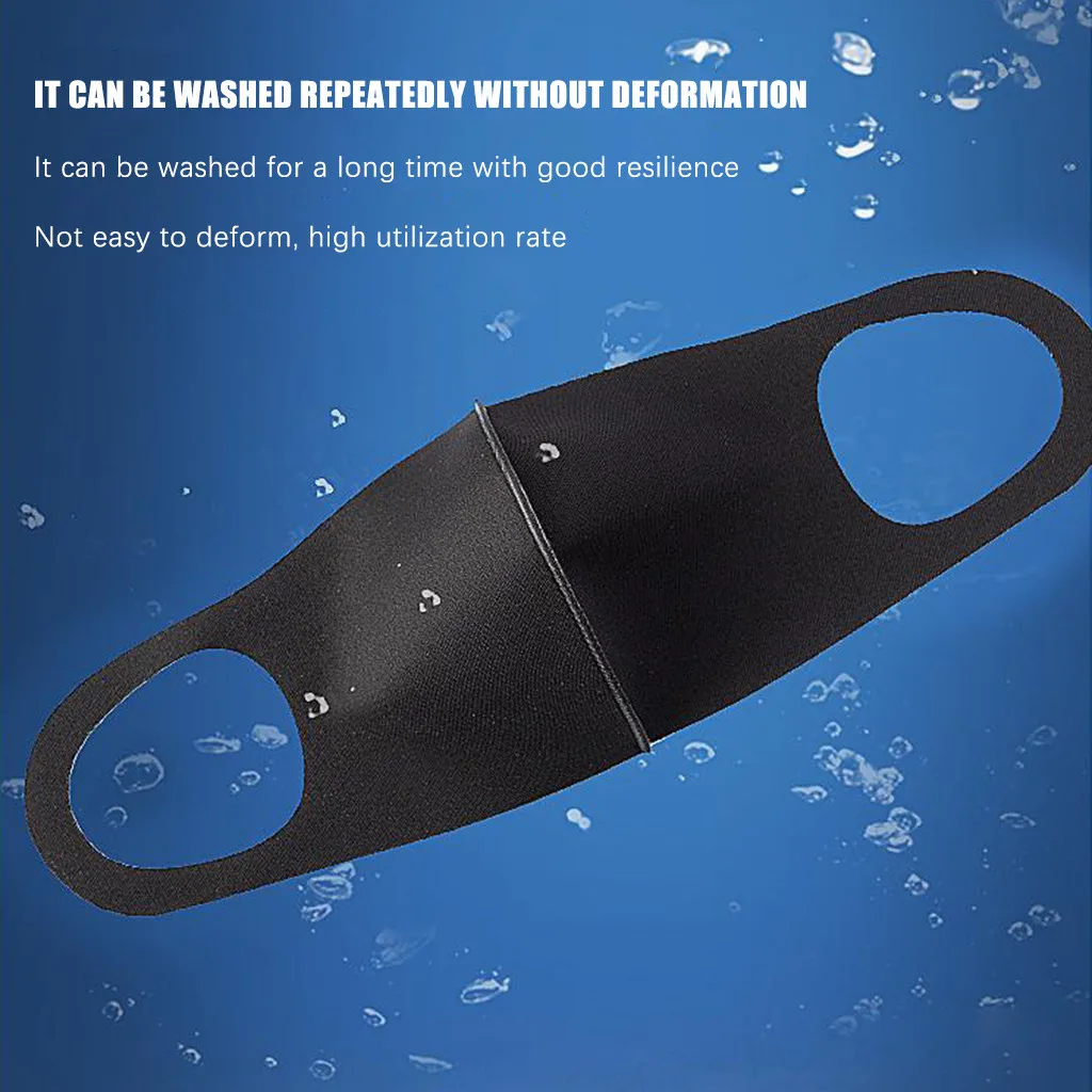 

5Pcs Black Mouth Mask Reusable Dust Mask Washable Mascarillas Face Shield Masque Foggy Haze Mask Mundschutz Unisex
