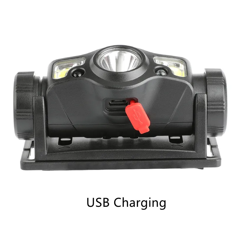 Водонепроницаемый светодиодный налобный фонарь XPG Рабочий с магнитом красный