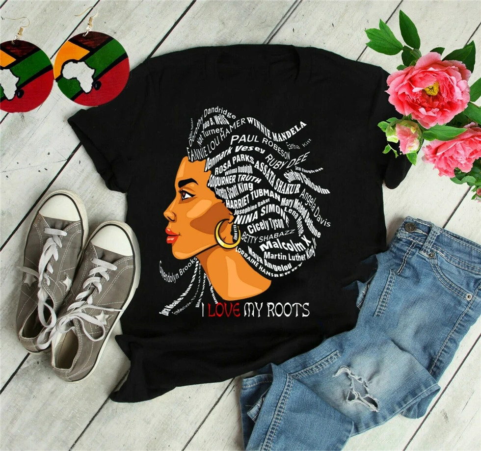 Я люблю своих корней дамские облегающие футболки. Черные футболки с рисунком