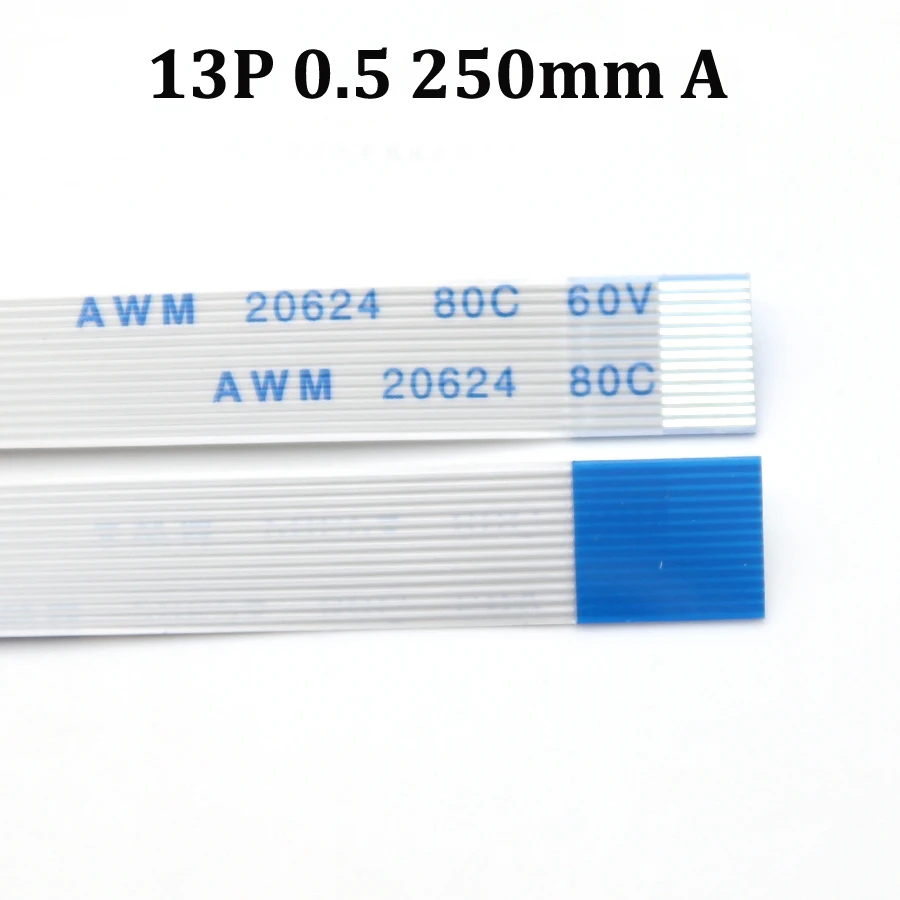 5 шт. 13pin FFC FPC плоский гибкий кабель 0 мм шаг 13 pin длина 250 ленточный AWM 20624 80C 60V |