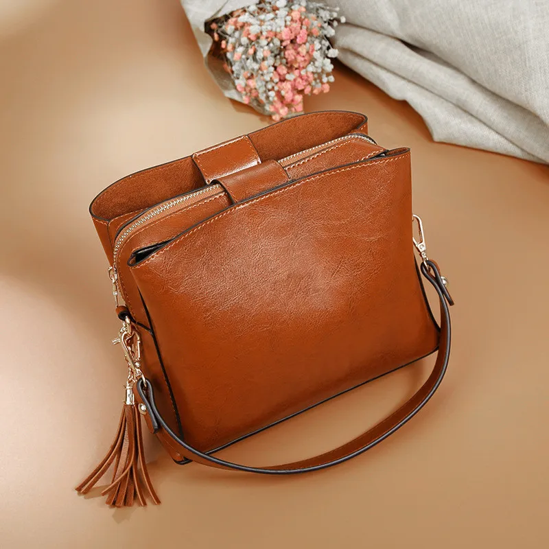 2020 новая женская сумка в европейском и американском стиле мессенджер Ретро ведро