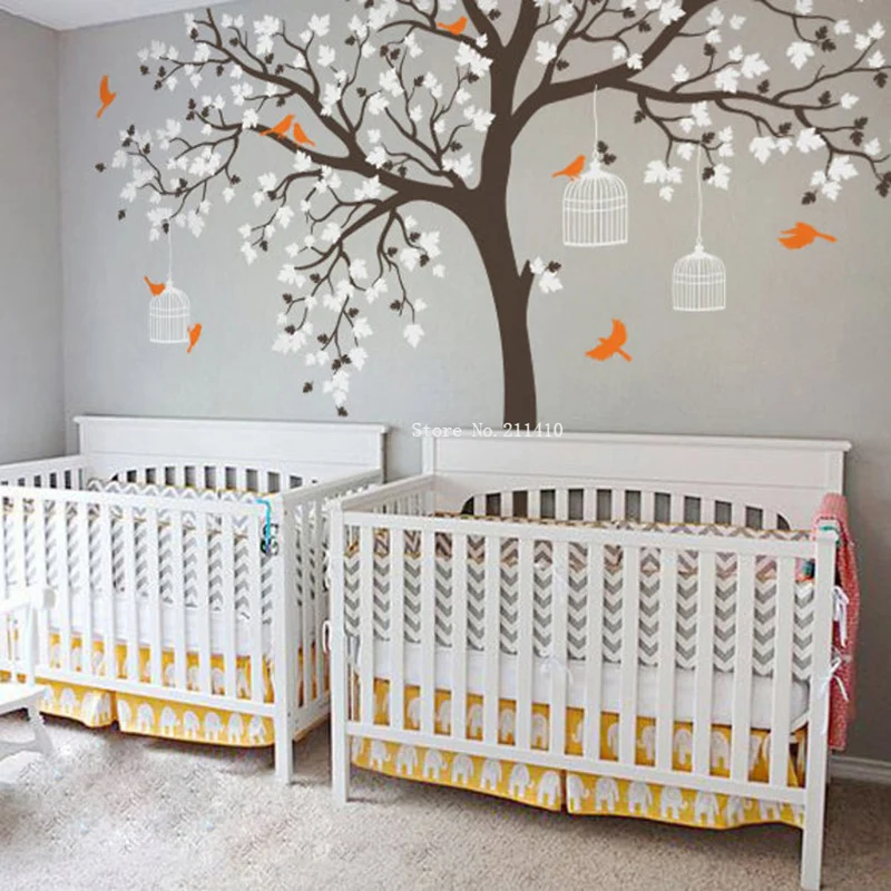 Большие наклейки на стену с кленовым деревом домашний Декор Гостиная Спальня
