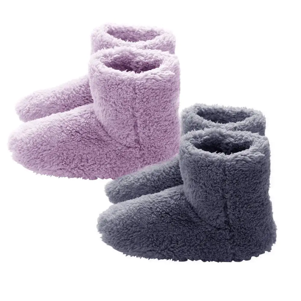 

Winter USB heater foot shoes plush warm electric slippers feet heated washable Couple Warm Shoes